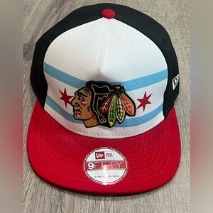 Chicago Blackhawks Official NHL 9FIFTY A-Frame Original Fit Hockey New Era Hat